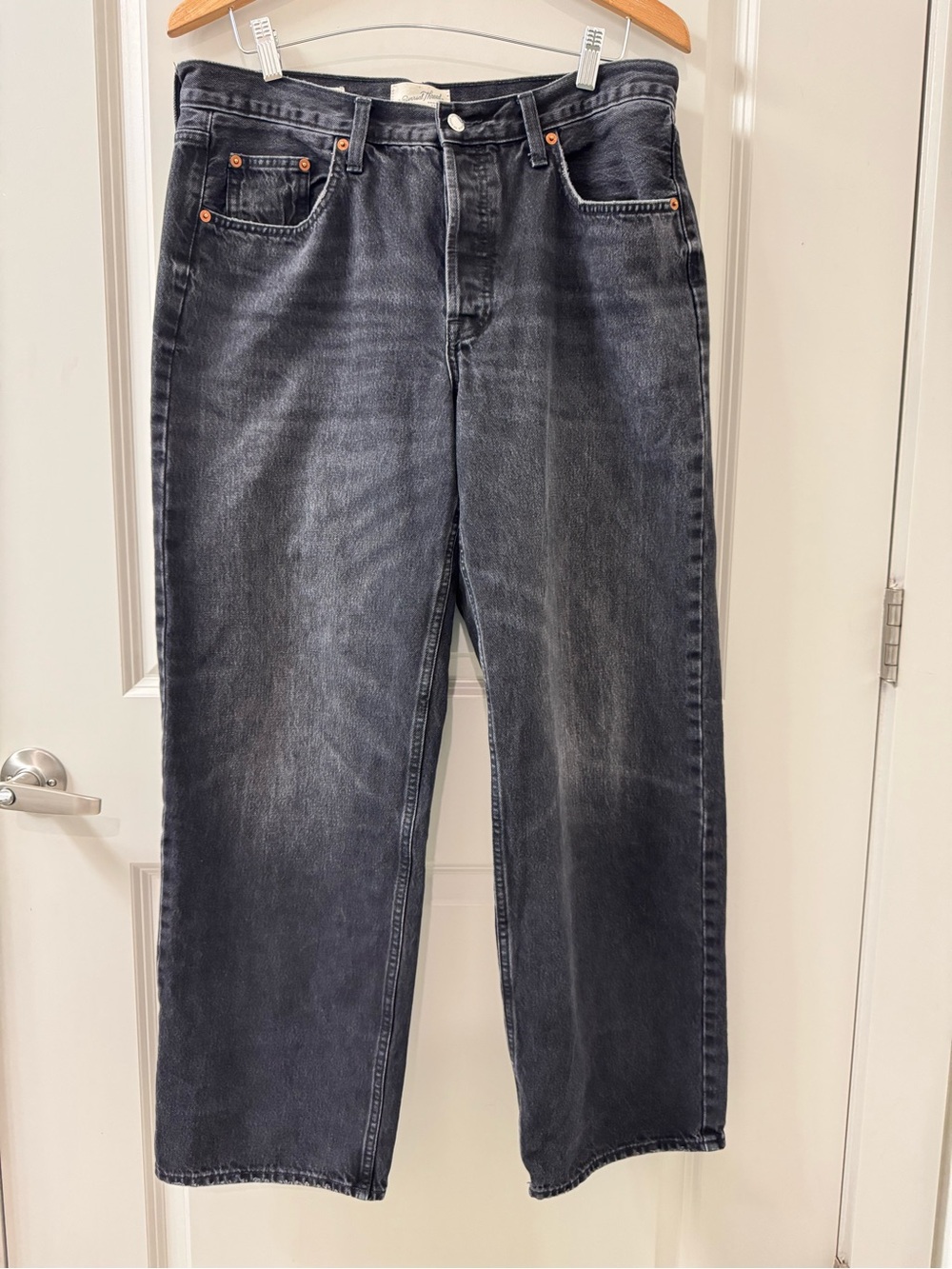 Universal Thread 90s Baggy Jeans Black Wash Mid Rise Women’s Size 10 Y2K